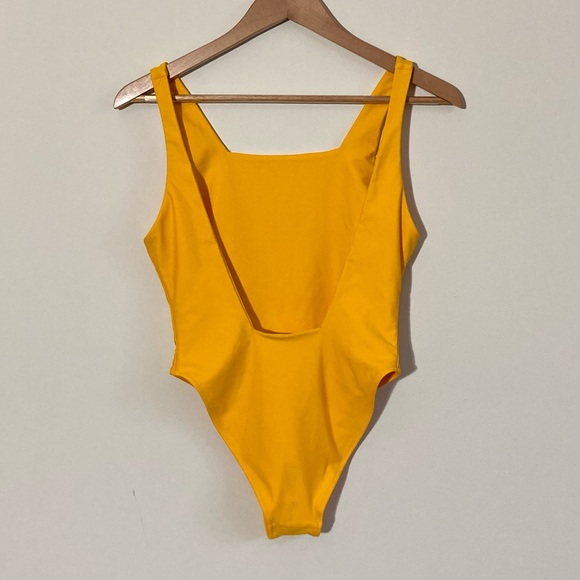 OOKIOH Yellow Square Neck One Piece Swimsuit - Picture 5 of 5